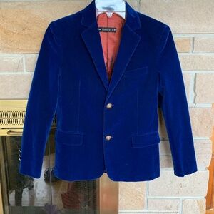 Blue Velvet Blazer Jacket